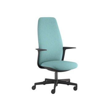 Seduta semi-direzionale ergonomica Unisit Levita con braccioli tessuto convert blu melange 7311 - LVA/D7BM