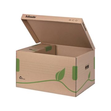 Scatola archivio Esselte ECOBOX container per Boxy 80/100 avana/verde 34,5x24,2x43,9 cm - 623918