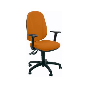 Sedia operativa girevole Unisit Giano GIGI Eco Smart rivestimento PPL arancio - braccioli inclusi - GIGI/BR3D/EA