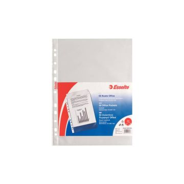 Buste a perforazione universale goffrate Esselte OFFICE 21x29,7 cm trasparente antiriflesso conf. da 50 - 395075300