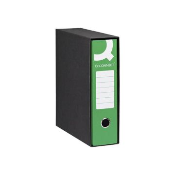 Registratore protocollo con custodia Q-Connect dorso 8 cm - 23x33 cm - verde scuro - Q/PROT8VE