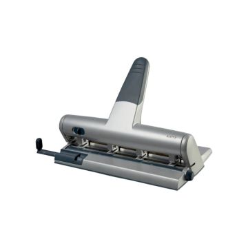 Perforatore a 4 fori a distanza variabile Leitz AKTO 5114 30 fogli grigio metallizzato - 51140184