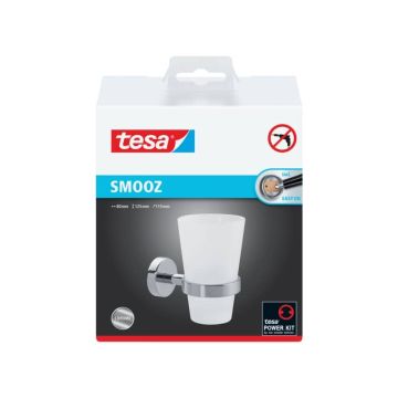 Bicchiere portaspazzolino tesa Smooz rimovibile e riposizionabile 40327-00000-00