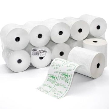 Rotoli registratore di cassa Rotolificio Pugliese Evoroll lunga durata 57 mm x 30 m foro 12 mm conf. da 10 - 5730T10