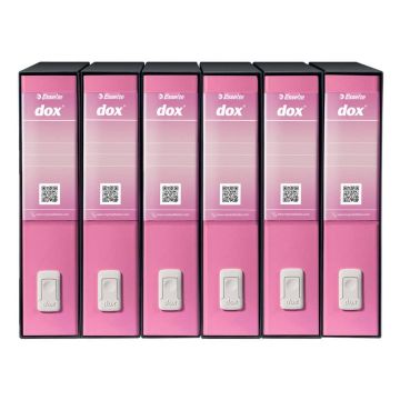 Registratore a leva DOX2 Protocollo S. Francisco 28,5x35 cm - dorso 8 cm rosa - D15219
