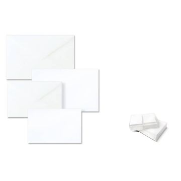 Biglietti con buste Ellebi - Sadoch Dalmazia formato 9 9x14 cm bianco Conf. 100 pezzi - 8309