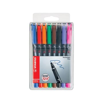 Penne Stabilo OHPen universal Fine (F) 0,7 mm assortiti astuccio da 8 - 842/8