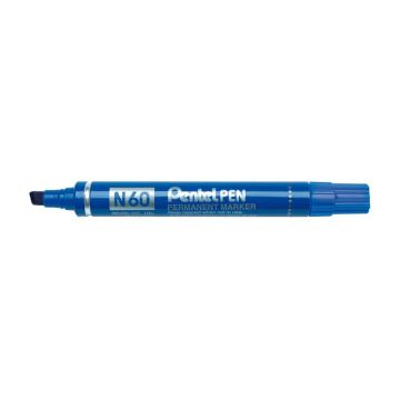 Marcatore permanente Pentel N60 punta a scalpello 3,9-5,7 mm blu N60-C