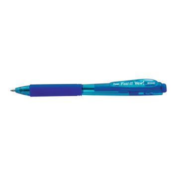 Penne a sfera a scatto Pentel Feel It Wow 1.0 mm blu BX440-CI