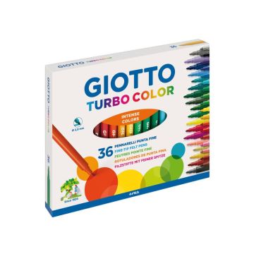 Pennarelli GIOTTO Turbo Color punta fine 2,8 mm assortiti astuccio da 36 - 418000