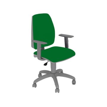 Sedia operativa girevole Unisit Jupiter JUBRG Eco smart - base grigia - rivest. Eco verde - con braccioli - JUBRG/EV