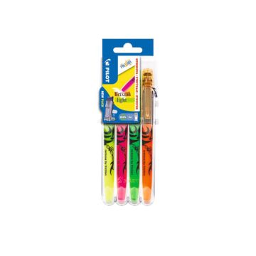 Evidenziatore a penna cancellabile Pilot Frixion Light - punta 3,3 mm - 4 colori - Set2go 4 pezzi - 009134