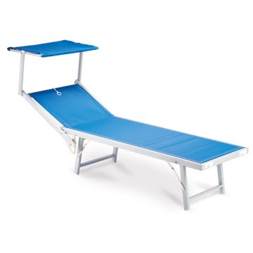 Lettino con copertura Ibiza - blu - Garden Friend