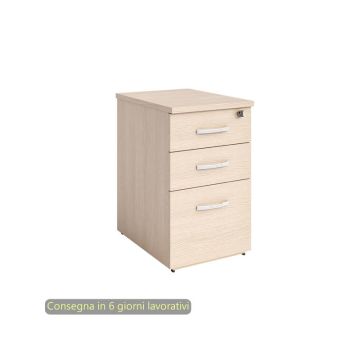 Cassettiera alta per scrivania Artexport Flex + Top - rovere CA60+TOP44-C