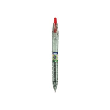 Penna a sfera a scatto Pilot ecoball B2P ricaricabile - punta 1 mm - inchiostro a base d'olio - rosso - 040178