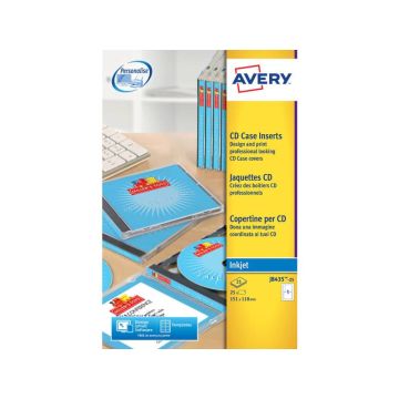 Copertine scrivibili per CD/DVD AVERY 151x118mm 25 fogli - J8435-25