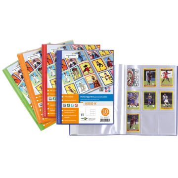 Album Plastibor per figurine personalizzabile - colori assortiti - 10 buste - 57001090