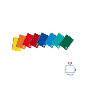 Blocco spiralato One Color laterale in cartoncino con fogli microperforati 80 g/m² quadretti 5 mm A5 16,2x21 cm - 1148