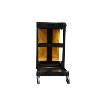 Carrello per pulizie Janitor Rubbermaid nero - ruote 2 fisse 2 mobili 1805985