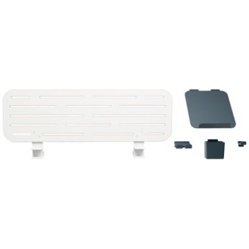 Pannello forato con accessori supporto PC/smartphone, portapenne e gancio 80x25 cm  Leitz Ergo grigio chiaro