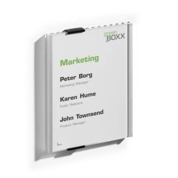 Targhe DURABLE INFO SIGN alluminio/acrilico trasparente/argento metallizzato 149x210,5 mm - 480323