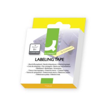 Nastro Q-Connect tipo Dymo D1 compatibili con etichettatrici Dymo Label Manager nero/bianco - 19 mm x 7 m - KF18794