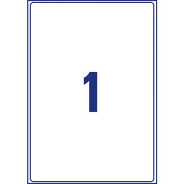 Etichette in carta riciclata bianca per buste e pacchi Avery 199,6x289,1 mm 1 et/foglio - Laser cf. 100 ff LR7167-100