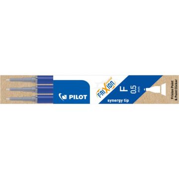 Refill sfera Pilot Frixion Point Clicker 0,5 mm blu set da 3 - 006421
