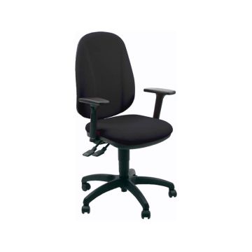 Sedia operativa girevole Unisit Giano GIGI Eco Smart rivestimento PPL nero - braccioli inclusi - GIGI/BR3D/EN