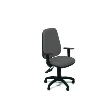 Sedia operativa girevole Unisit Teti TETE Eco Smart - rivestimento fili di luce grigio scuro con braccioli TETE/F14