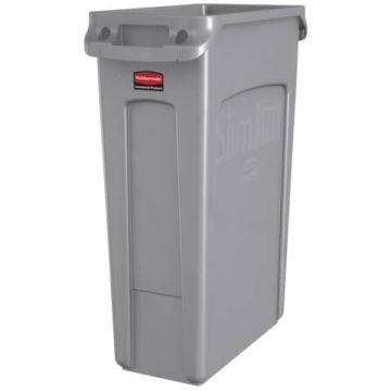 Contenitore rifiuti per differenziata Rubbermaid Slim Jim con canali di ventilazione 87 L Grigio - FG354060GRAY
