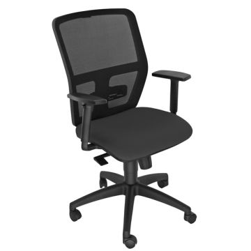 Unisit Seduta operativa ergonomica Kemper A Nero c/bracc.reg.