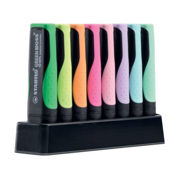 Desk set evidenziatori Stabilo Green Boss Pastel- 2-5 mm - assortiti Conf. 8 pezzi - 6070/08-5