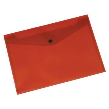 Portadocumenti con bottone Q-Connect A4+ ppl rosso KF03594