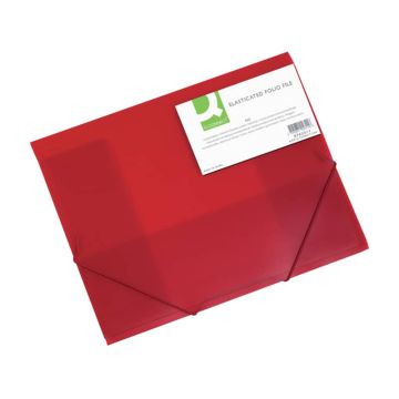 Cartellina a 3 lembi Q-Connect A4 ppl dorso 3 cm rosso KF02311