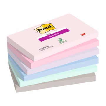 Foglietti Post-it® Super Sticky Soulful - conf. 6 blocchetti da 90 ff Post-it® 76x127 mm - 655-6SS-SOUL