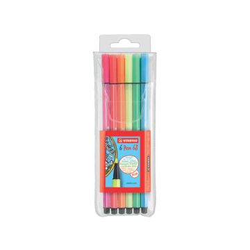 Pennarelli Stabilo Pen 68 1 mm assortiti Conf. 6 pezzi - 6806-1