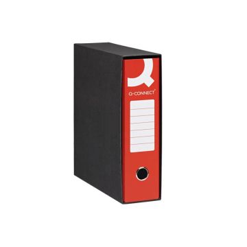 Registratore protocollo con custodia Q-Connect dorso 8 cm - 23x33 cm - rosso Q/PROT8RO