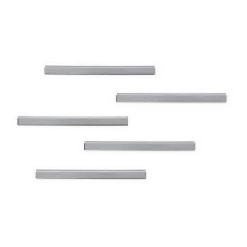 Clip adesive DURABLE DURAFIX RAIL argento metallizzato 210x17mm conf. 5 - 470623