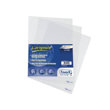 Buste trasp. a L FAVORIT liscia top 22x30 cm conf. da 25 - 100460046