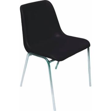 Sedia visitatore Unisit Esse ESC 4 gambe acciaio cromato - schienale fisso nero Conf. 5 pezzi - ESC/5/N
