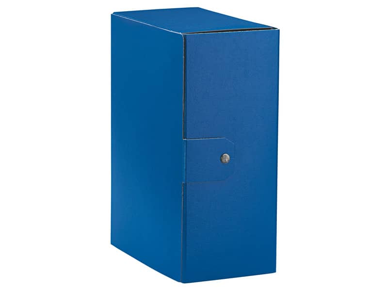 Cartella Portaprogetti porta documenti Dorso 10 cm Blu bottone Eurobox