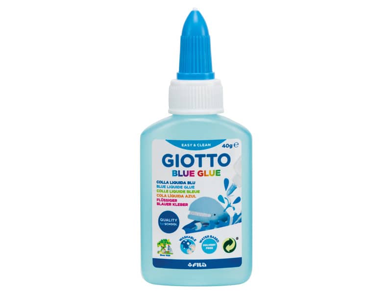 Colla slime glitter 177 ml con attivatore da 60 ml Blu Giallo colla  glitterata