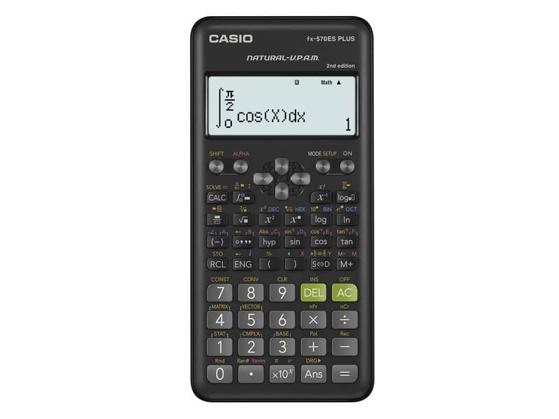 Calcolatrice scientifica CASIO FX-991ES PLUS-2 con 417 funzioni. Ammessa  alla Maturità. grigio a soli 28.79 € su