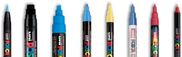 Penne da disegno tecniche Fineliner Uni Pin, 6 misure di punta, inchio